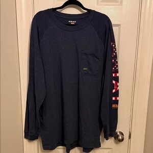 Ariat Men's Dark Blue Long Sleeve Tee #597